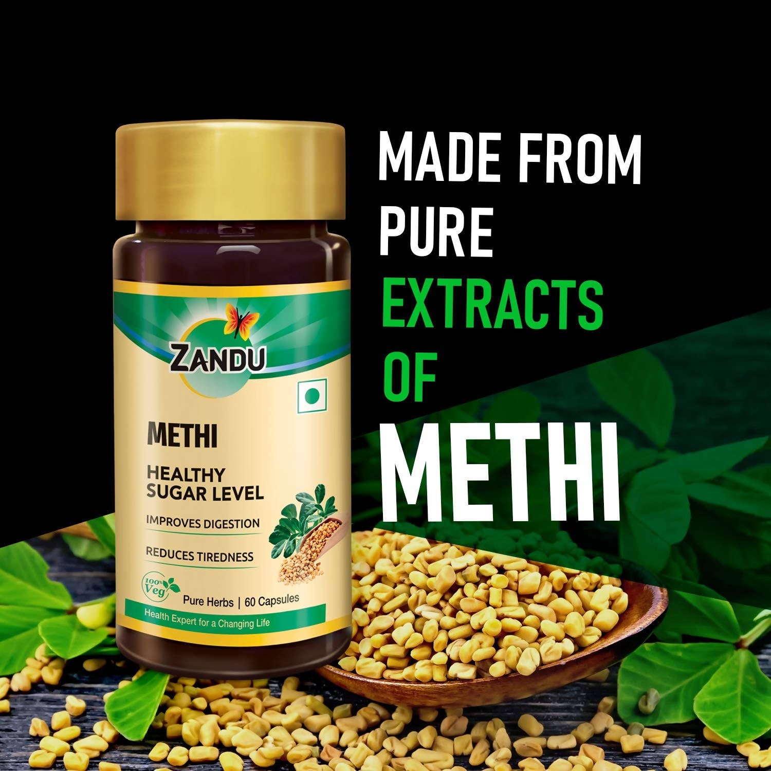Zandu Methi Healthy Sugar Level Capsules Zandu Methi Healthy Sugar Level Capsules