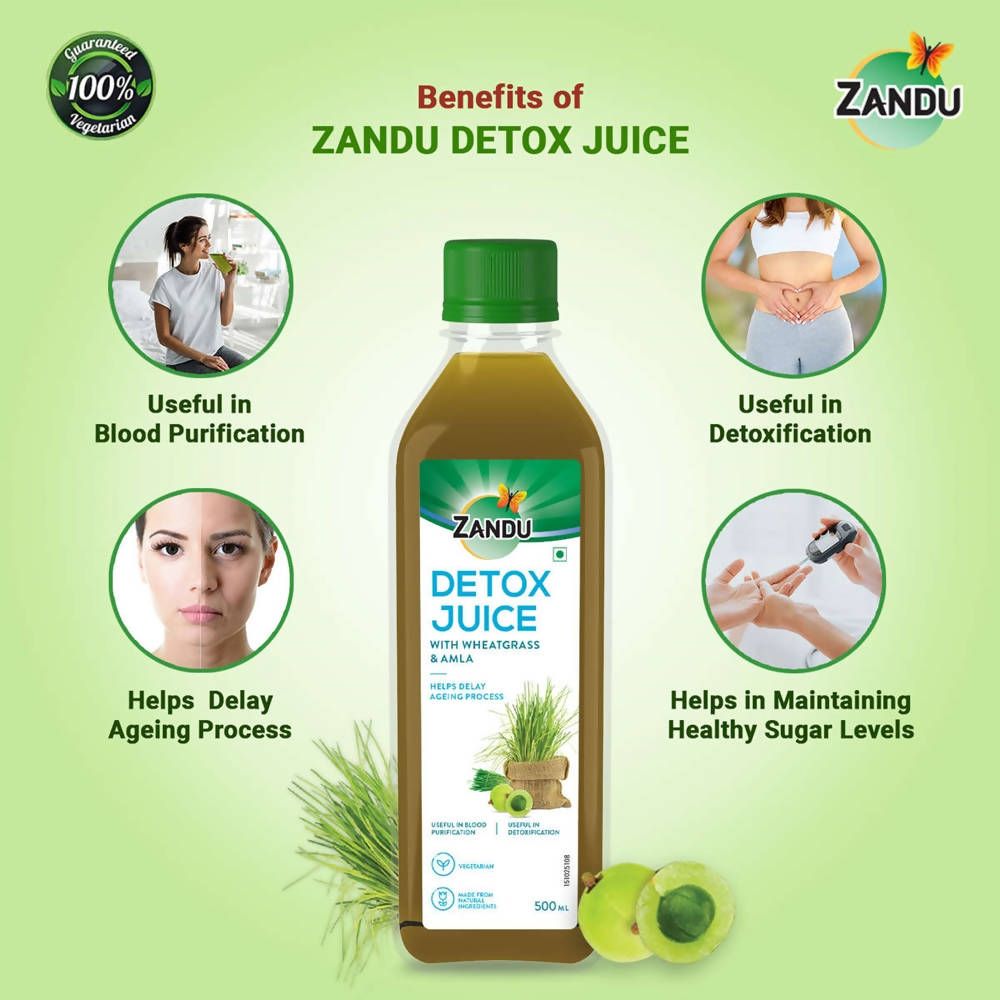 Zandu Detox Juice with Wheatgrass & Amla Zandu Detox Juice with Wheatgrass & Amla
