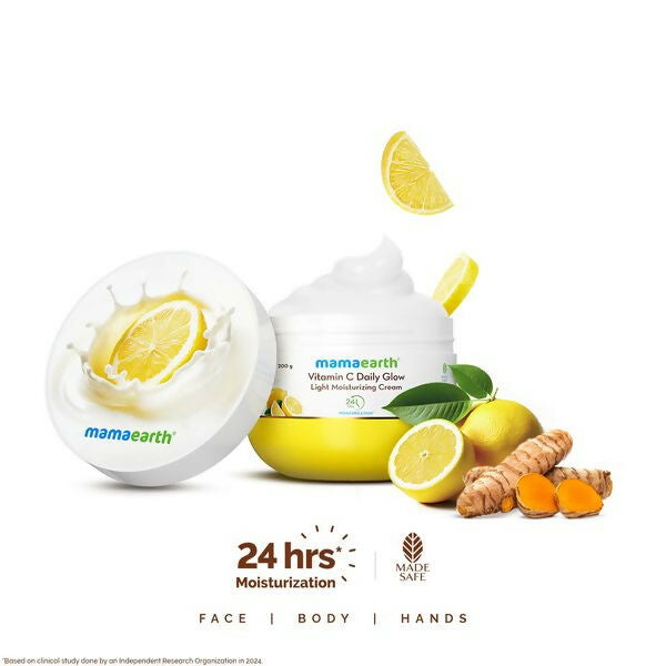 Mamaearth Vitamin C Daily Glow Light Moisturizing Cream with Turmeric & Vitamin C For Skin Brightening Mamaearth Vitamin C Daily Glow Light Moisturizing Cream with Turmeric & Vitamin C For Skin Brightening