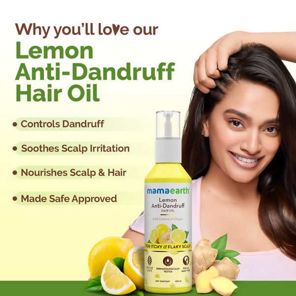 Mamaearth Lemon Anti-Dandruff Hair Oil with Lemon & Ginger for Dandruff Mamaearth Lemon Anti-Dandruff Hair Oil with Lemon & Ginger for Dandruff