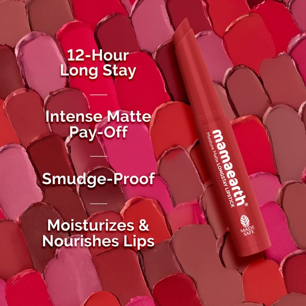 Mamaearth Moisture Matte Longstay Mini Lipstick - Raspberry Scarlet Mamaearth Moisture Matte Longstay Mini Lipstick - Raspberry Scarlet