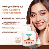 Mamaearth Chia Calming Face Cleanser with Chia Seed & Ceramides for Dry & Sensitive Skin