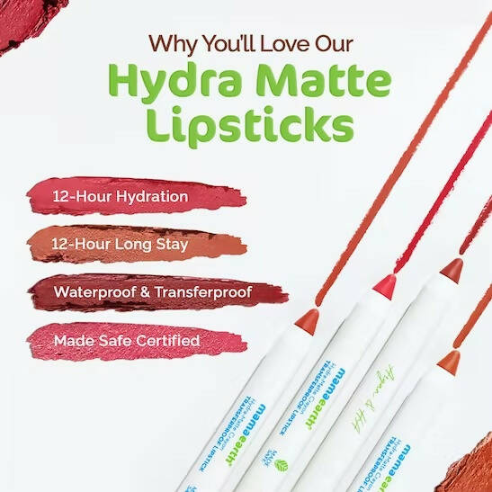 Mamaearth Hydra-Matte Crayon Transferproof Lipstick Cappuccino Brown Mamaearth Hydra-Matte Crayon Transferproof Lipstick Cappuccino Brown
