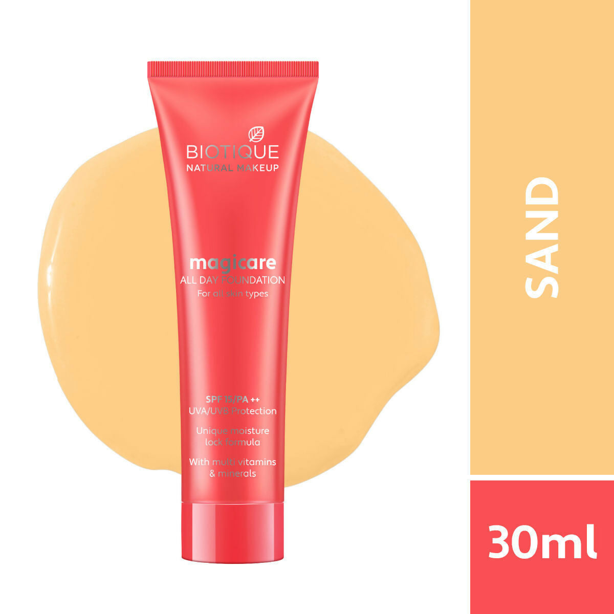 Biotique Magicare All Day Foundation SPF 15 - Sand Biotique Magicare All Day Foundation SPF 15 - Sand