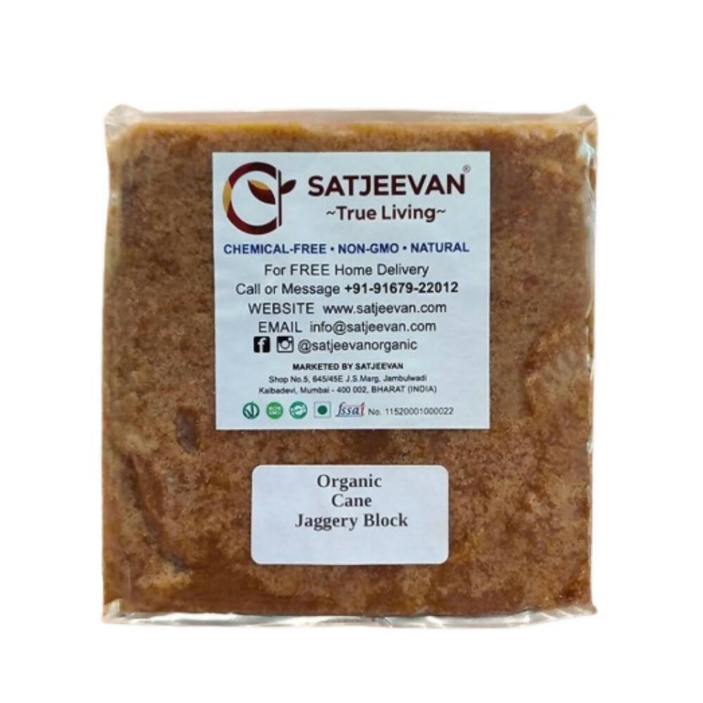 Satjeevan Organic Cane Jaggery Block Satjeevan