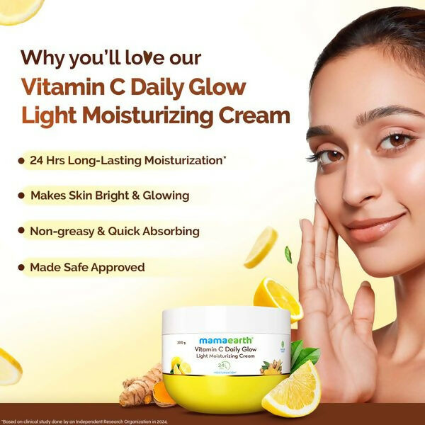 Mamaearth Vitamin C Daily Glow Light Moisturizing Cream with Turmeric & Vitamin C For Skin Brightening Mamaearth Vitamin C Daily Glow Light Moisturizing Cream with Turmeric & Vitamin C For Skin Brightening