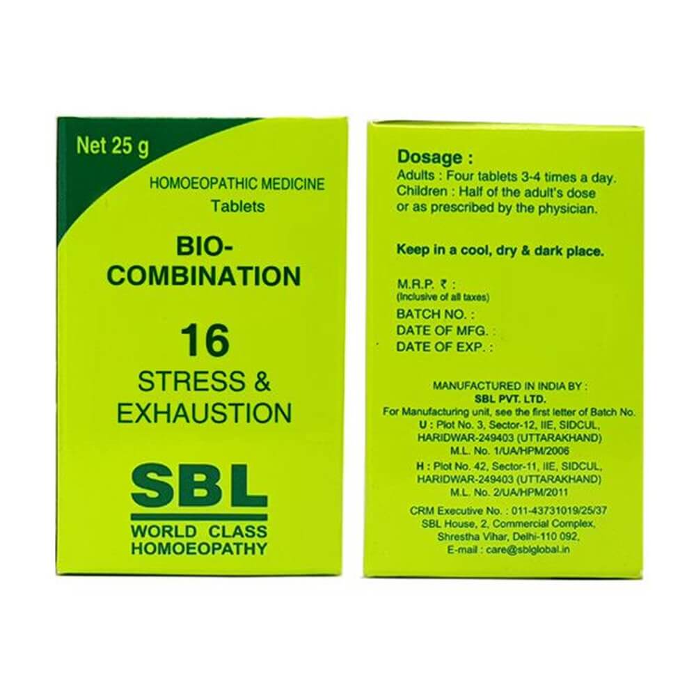 SBL Homeopathy Bio-Combination 16 Tablets SBL Homeopathy Bio-Combination 16 Tablets