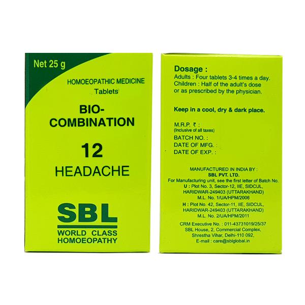 SBL Homeopathy Bio - Combination 12 Tablets SBL Homeopathy Bio - Combination 12 Tablets