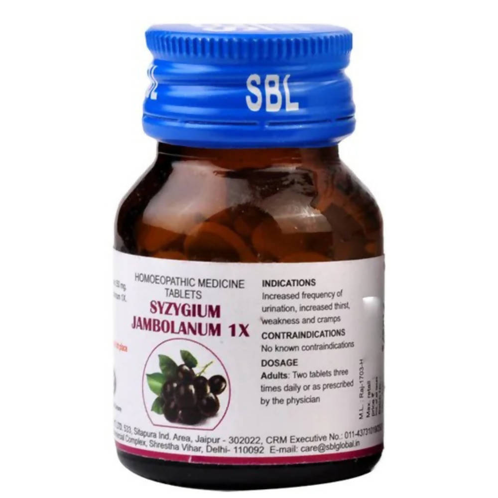 SBL Homeopathy Syzygium Jambolanum Trituration Tablets SBL Homeopathy Syzygium Jambolanum Trituration Tablets