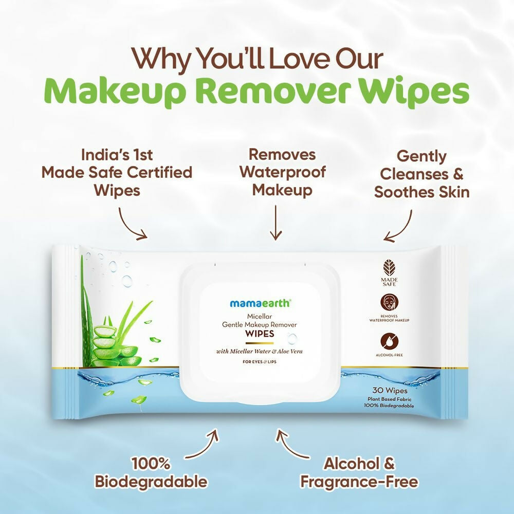 Mamaearth Micellar Gentle Makeup Remover Wipes Mamaearth Micellar Gentle Makeup Remover Wipes