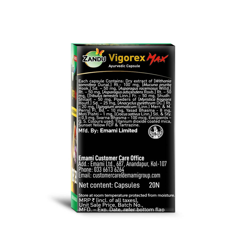 Zandu Vigorex Max Capsules Zandu Vigorex Max Capsules