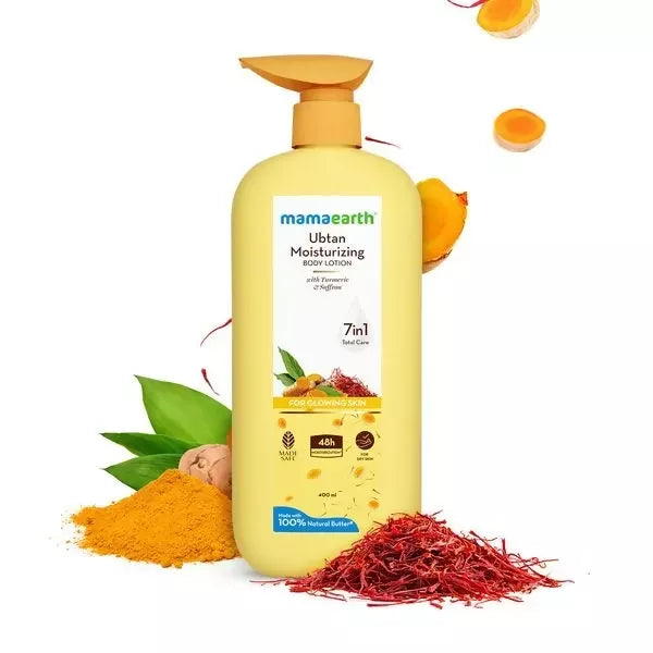 Mamaearth Ubtan Moisturizing Body Lotion with Turmeric & Saffron For Glowing Skin Mamaearth Ubtan Moisturizing Body Lotion with Turmeric & Saffron For Glowing Skin