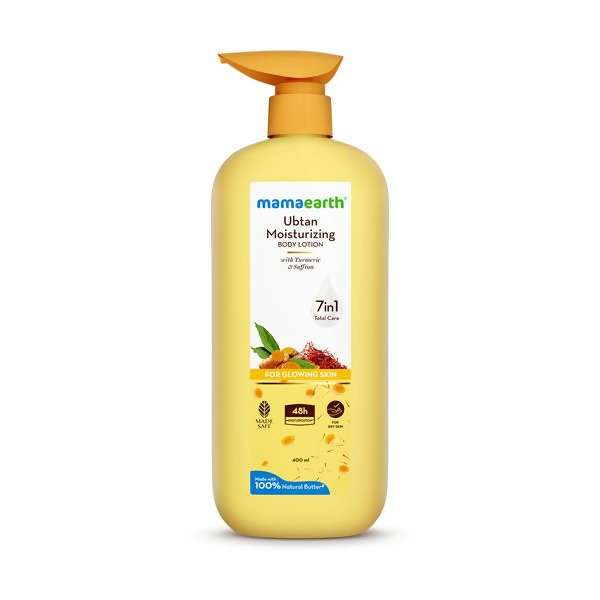 Mamaearth Ubtan Moisturizing Body Lotion with Turmeric & Saffron For Glowing Skin Mamaearth Ubtan Moisturizing Body Lotion with Turmeric & Saffron For Glowing Skin