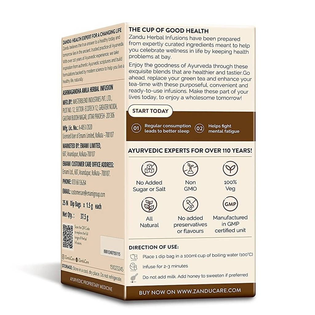 Zandu Ashwagandha Amla Herbal Infusion Tea Zandu Ashwagandha Amla Herbal Infusion Tea