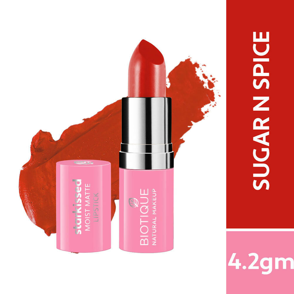 Biotique Starkissed Moist Matte Lipstick - Sugar N Spice Biotique Starkissed Moist Matte Lipstick - Sugar N Spice