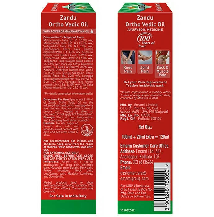 Zandu Ortho Vedic Knee & Joint Pain Oil Zandu Ortho Vedic Knee & Joint Pain Oil