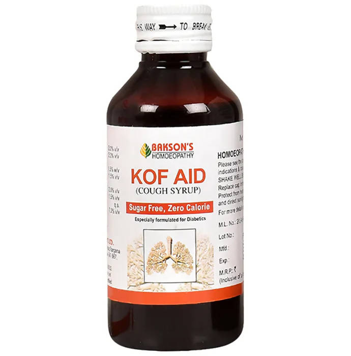 Bakson's Homeopathy Kof Aid Syrup Sugar Free Bakson's Homeopathy Kof Aid Syrup Sugar Free