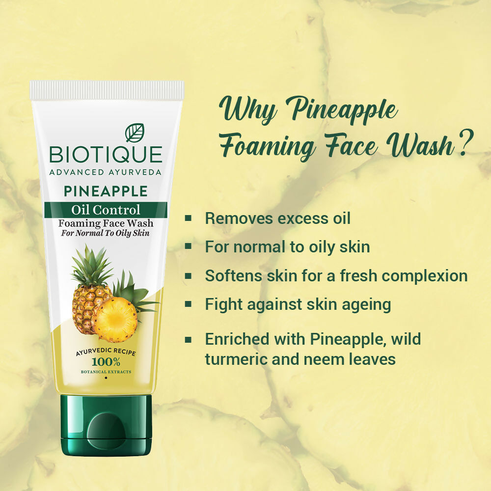Biotique Bio Pineapple Oil Control Foaming Face Wash Biotique Bio Pineapple Oil Control Foaming Face Wash