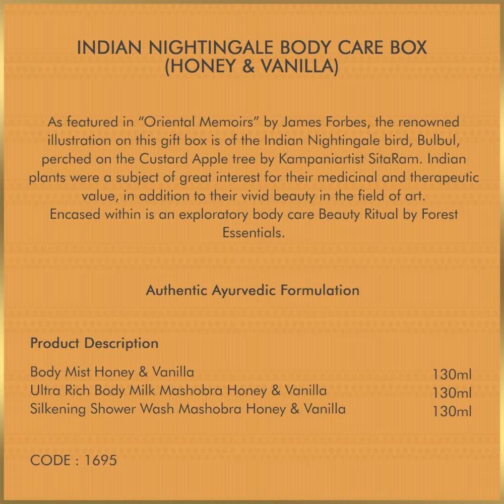 Forest Essentials Indian Nightingale Body Care (Honey Vanilla) Box Forest Essentials Indian Nightingale Body Care (Honey Vanilla) Box