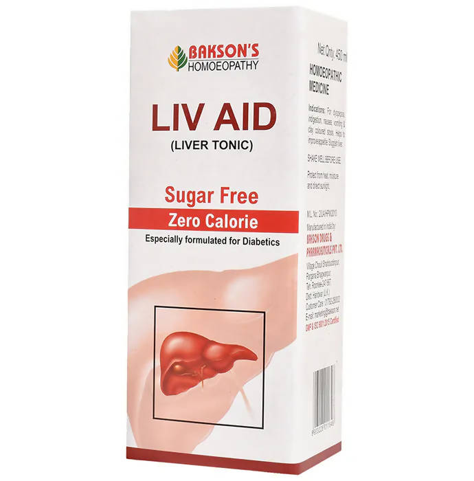 Bakson's Homeopathy Liv Aid Liver Tonic Sugar Free - Safuron Naturals