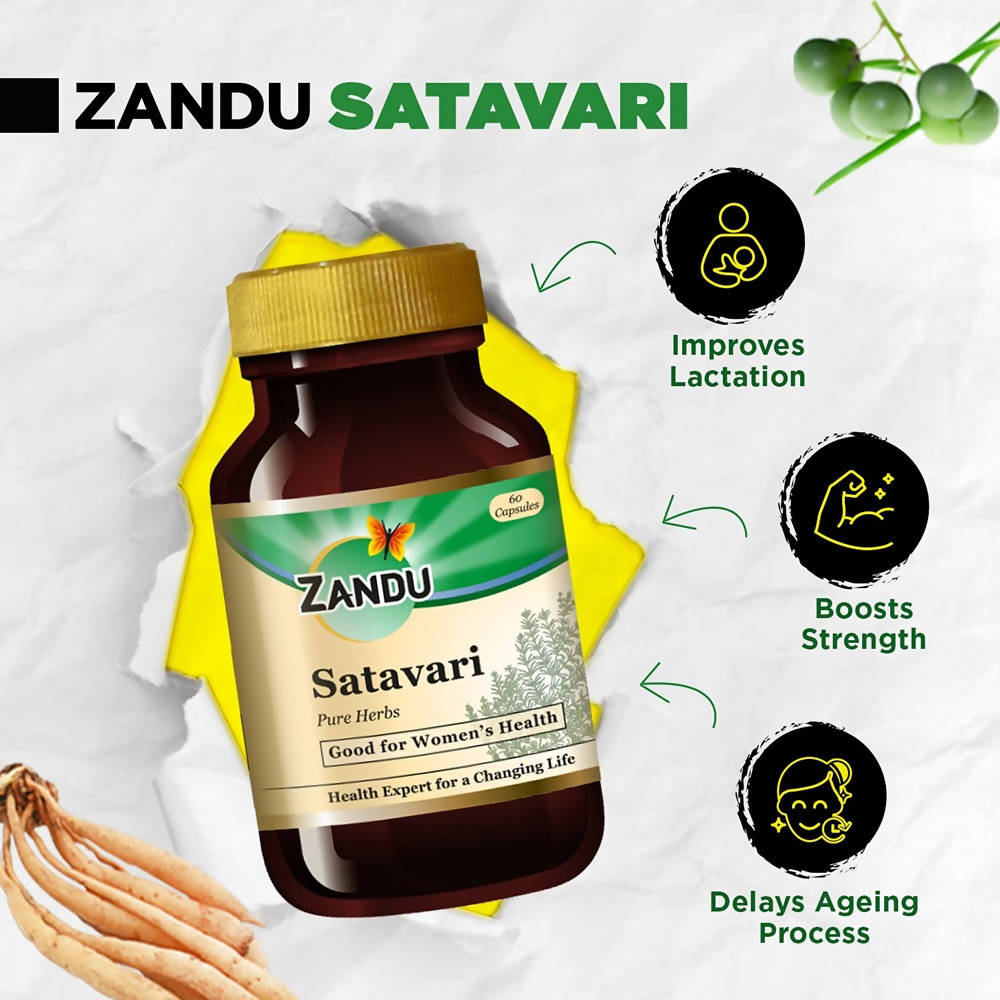 Zandu Satavari Pure Herbs Capsules Zandu Satavari Pure Herbs Capsules