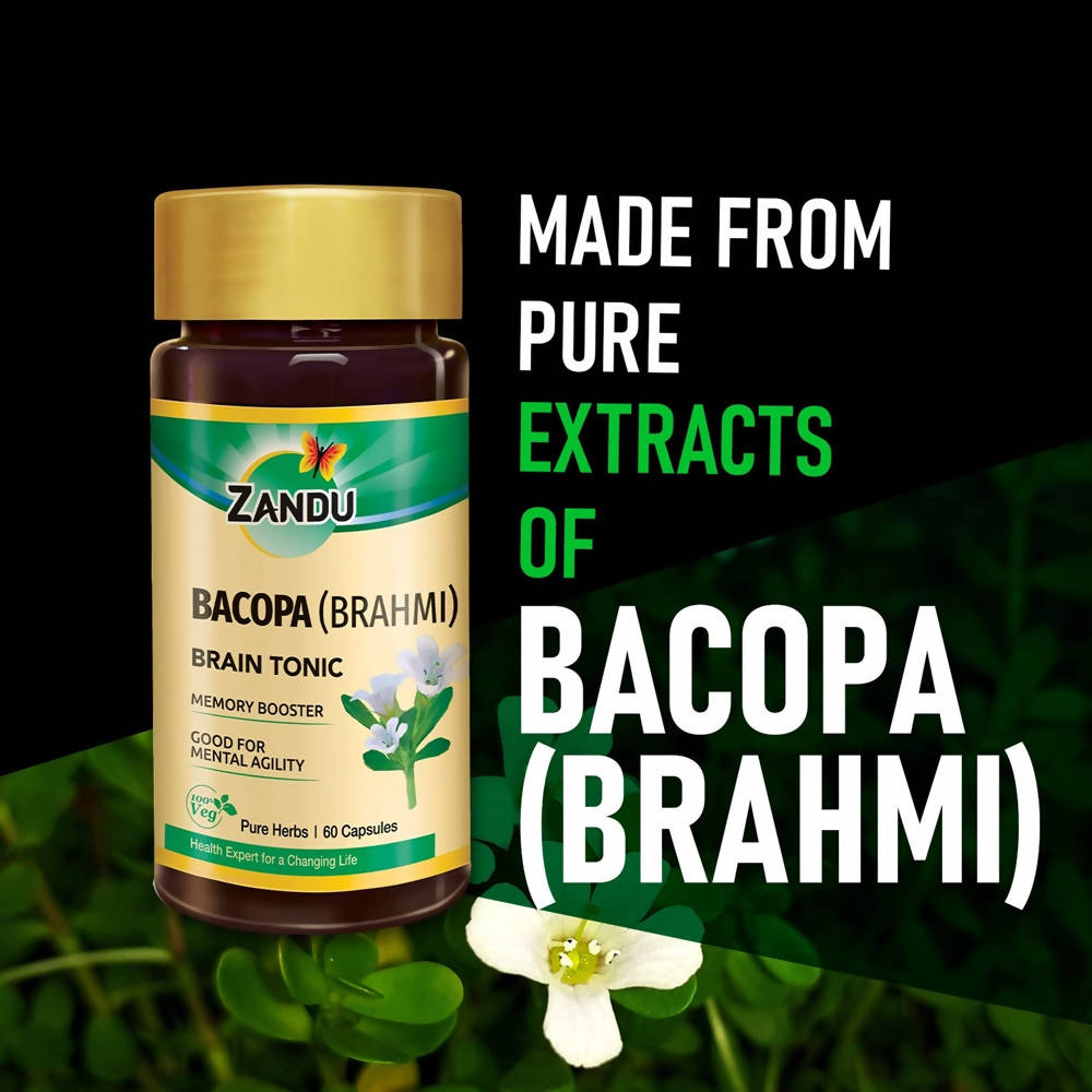 Zandu Bacopa (Brahmi) Brain Tonic Capsules Zandu Bacopa (Brahmi) Brain Tonic Capsules