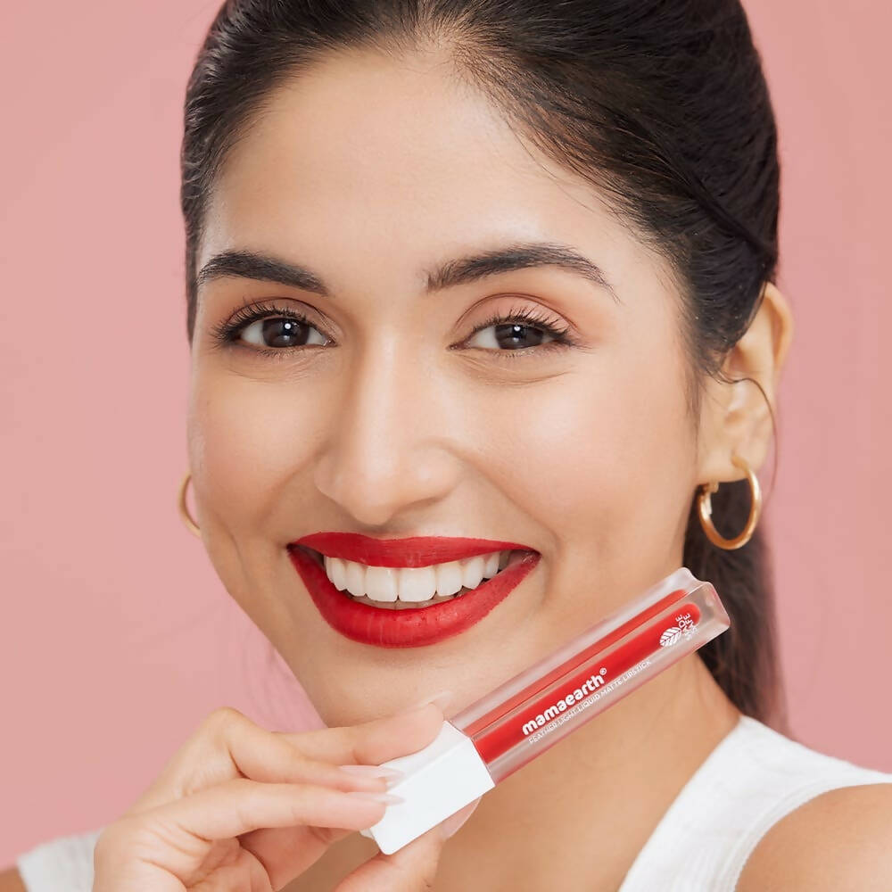 Mamaearth Feather Light Liquid Matte Lipstick - Red Velvet Mamaearth Feather Light Liquid Matte Lipstick - Red Velvet