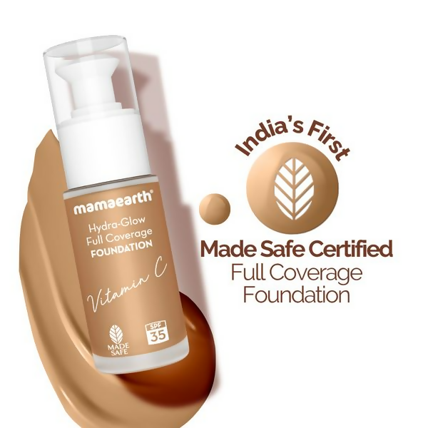Mamaearth Hydra-Glow Full Coverage Foundation With Vitamin C & Turmeric - Nude Glow Mamaearth Hydra-Glow Full Coverage Foundation With Vitamin C & Turmeric - Nude Glow