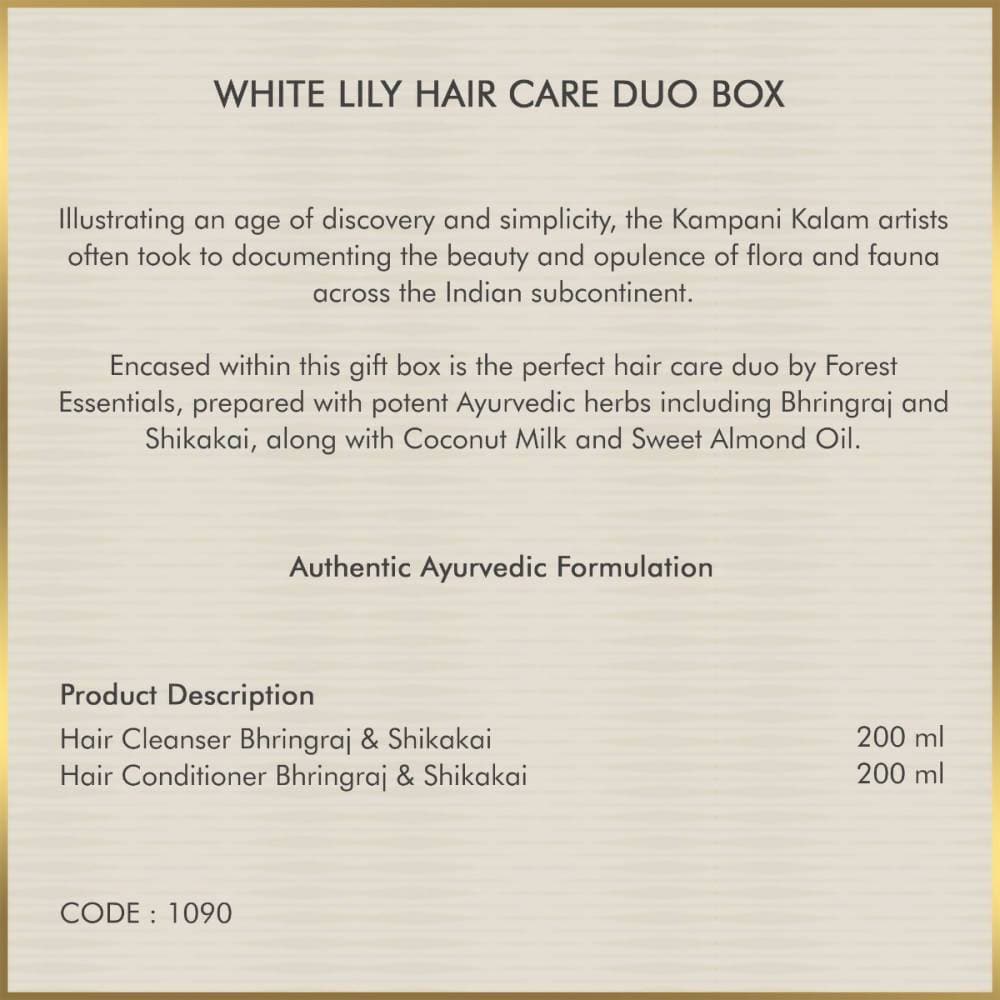 Forest Essentials White Lily Hair Care Duo Box Forest Essentials White Lily Hair Care Duo Box