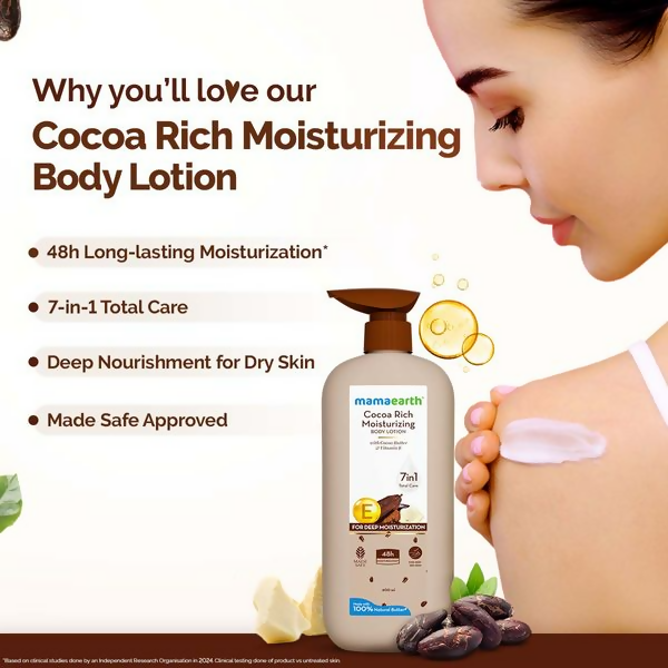 Mamaearth Cocoa Rich Moisturizing Body Lotion with Cocoa Butter & Vitamin E Mamaearth Cocoa Rich Moisturizing Body Lotion with Cocoa Butter & Vitamin E