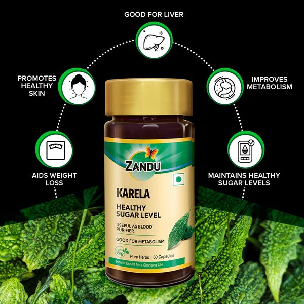 Zandu Karela Pure Herbs Capsules Zandu Karela Pure Herbs Capsules