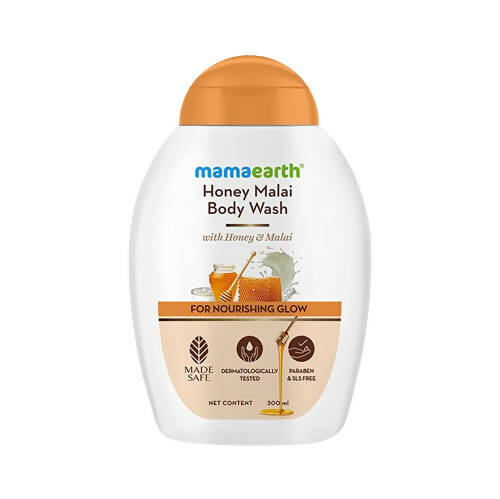 Mamaearth Honey Malai Body Wash for Nourishing Glow - Safuron