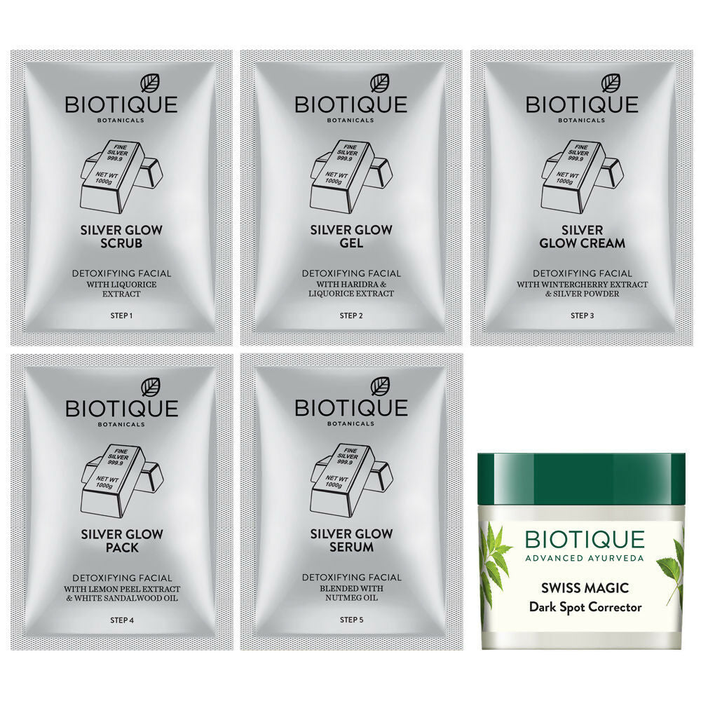 Biotique Silver Complete 6 Step Facial Kit Biotique Silver Complete 6 Step Facial Kit