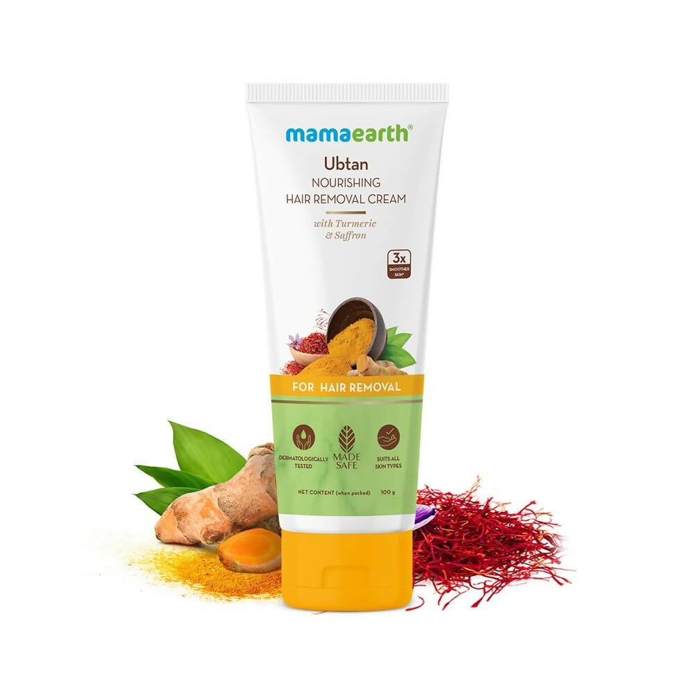 Mamaearth Ubtan Nourishing Hair Removal Cream With Turmeric & Saffron Mamaearth Ubtan Nourishing Hair Removal Cream With Turmeric & Saffron