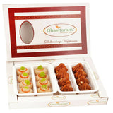 Ghasitaram White Box of Dodha Barfi and Kaju Modaks - Safuron