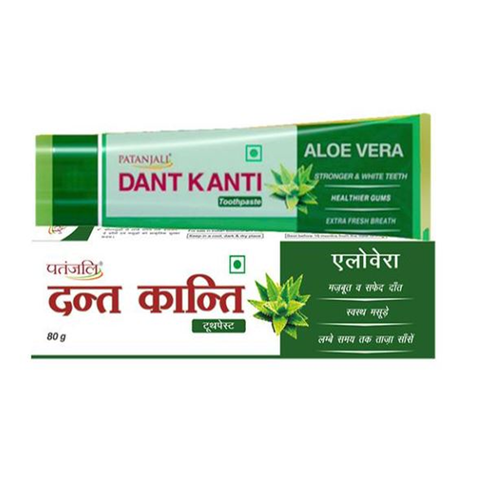 Patanjali Dant Kanti Aloevera Gel Tooth Paste (80 GM) - safuroncart