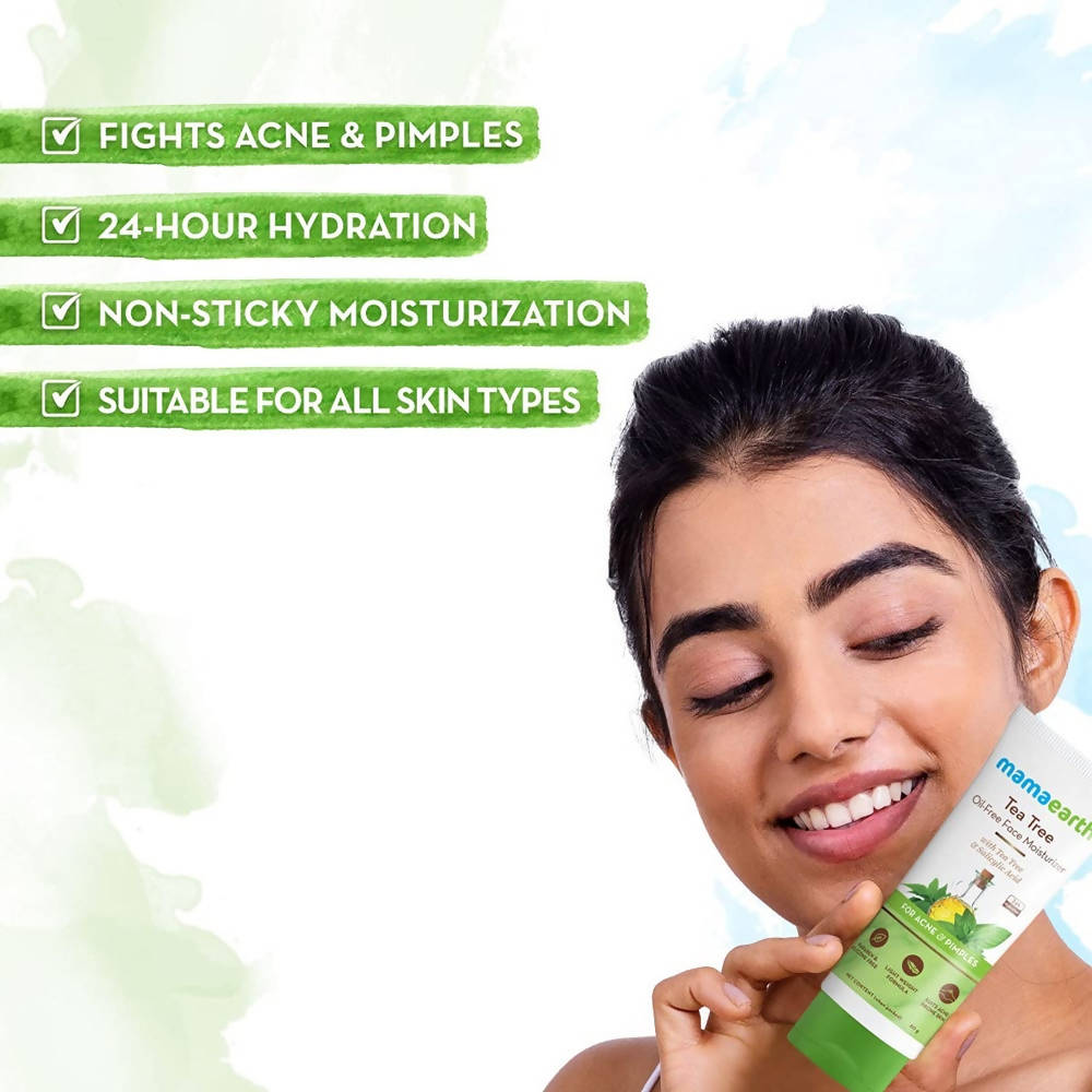 Mamaearth Tea Tree Oil-Free Face Moisturizer For Acne And Pimples - Limited Time Offer Mamaearth Tea Tree Oil-Free Face Moisturizer For Acne And Pimples - Limited Time Offer
