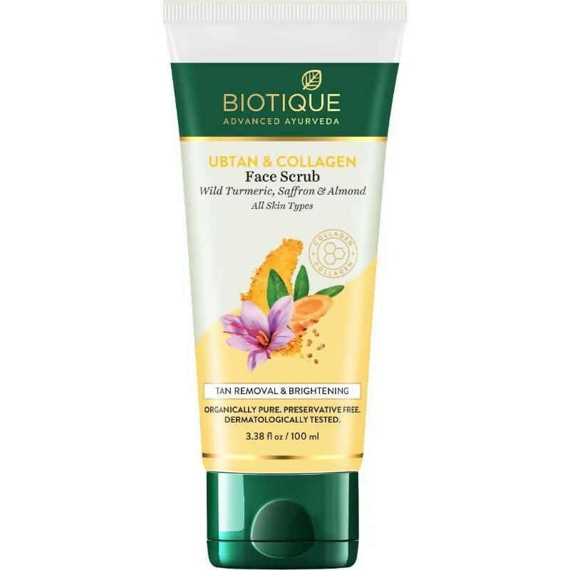 Biotique Advanced Ayurveda Ubtan & Collagen Face Scrub - Safuron