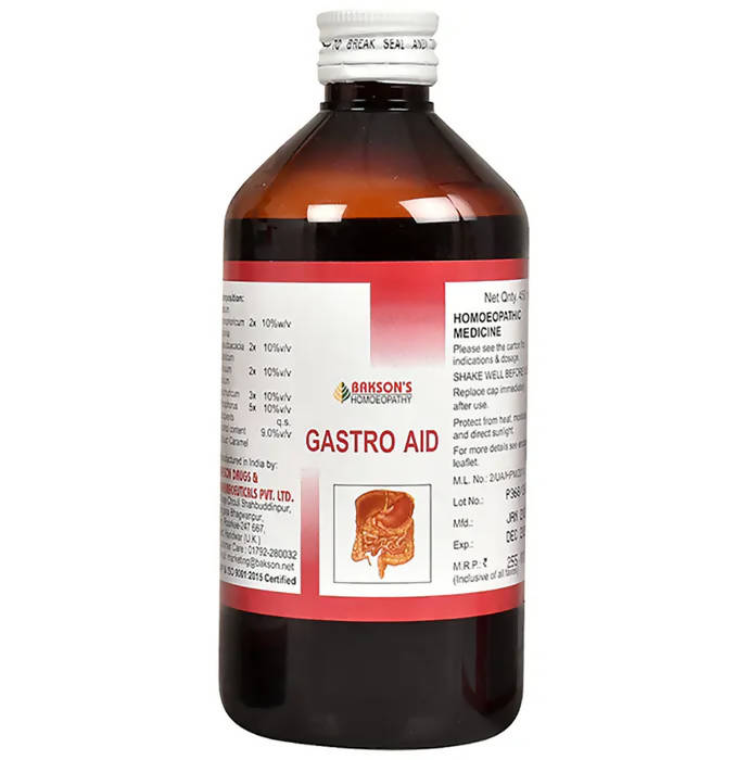 Bakson's Homeopathy Gastro Aid Syrup Sugar Free Bakson's Homeopathy Gastro Aid Syrup Sugar Free