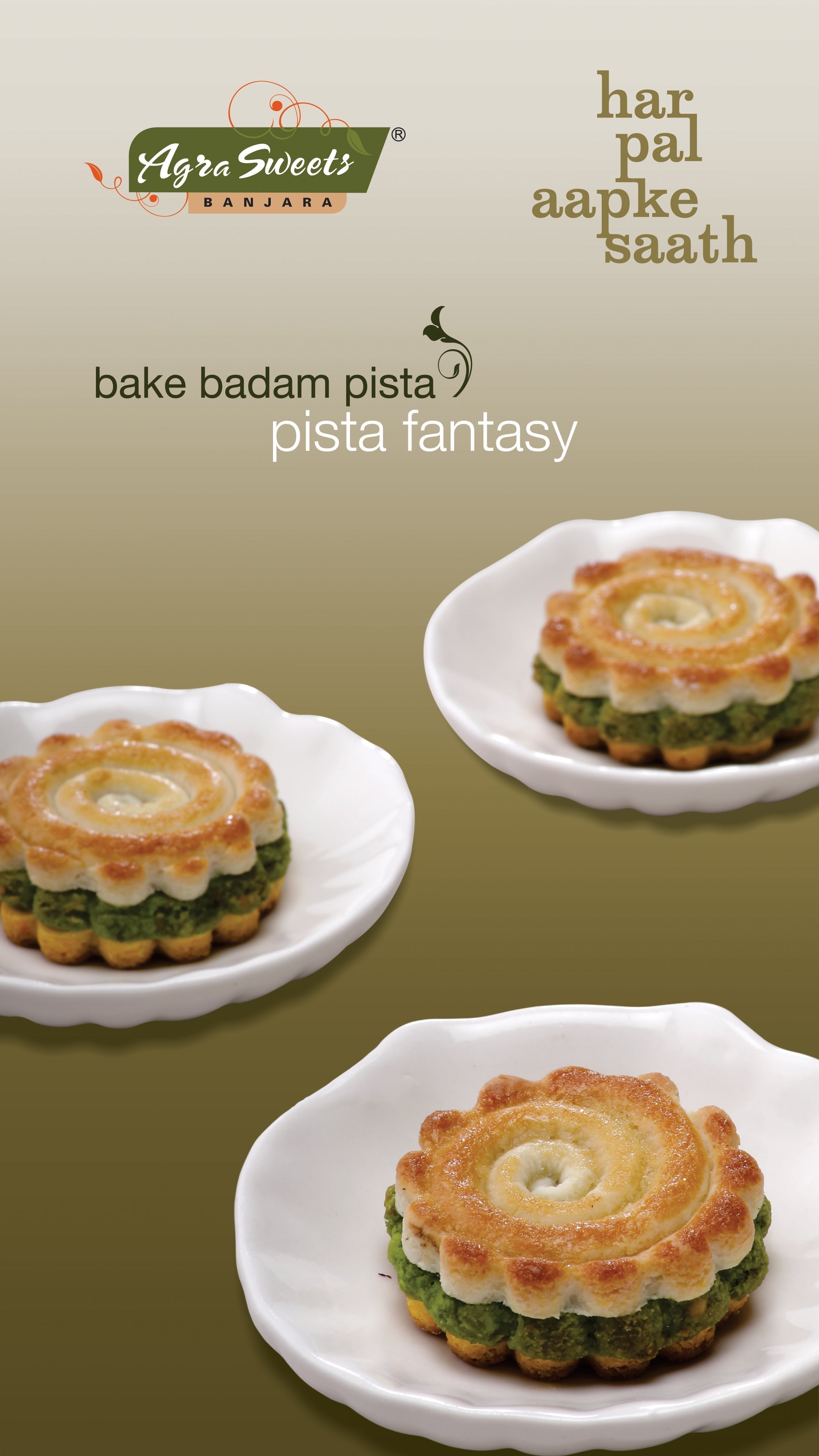 Agra Sweets Banjara Bake Badam Pista Fantasy - Dista