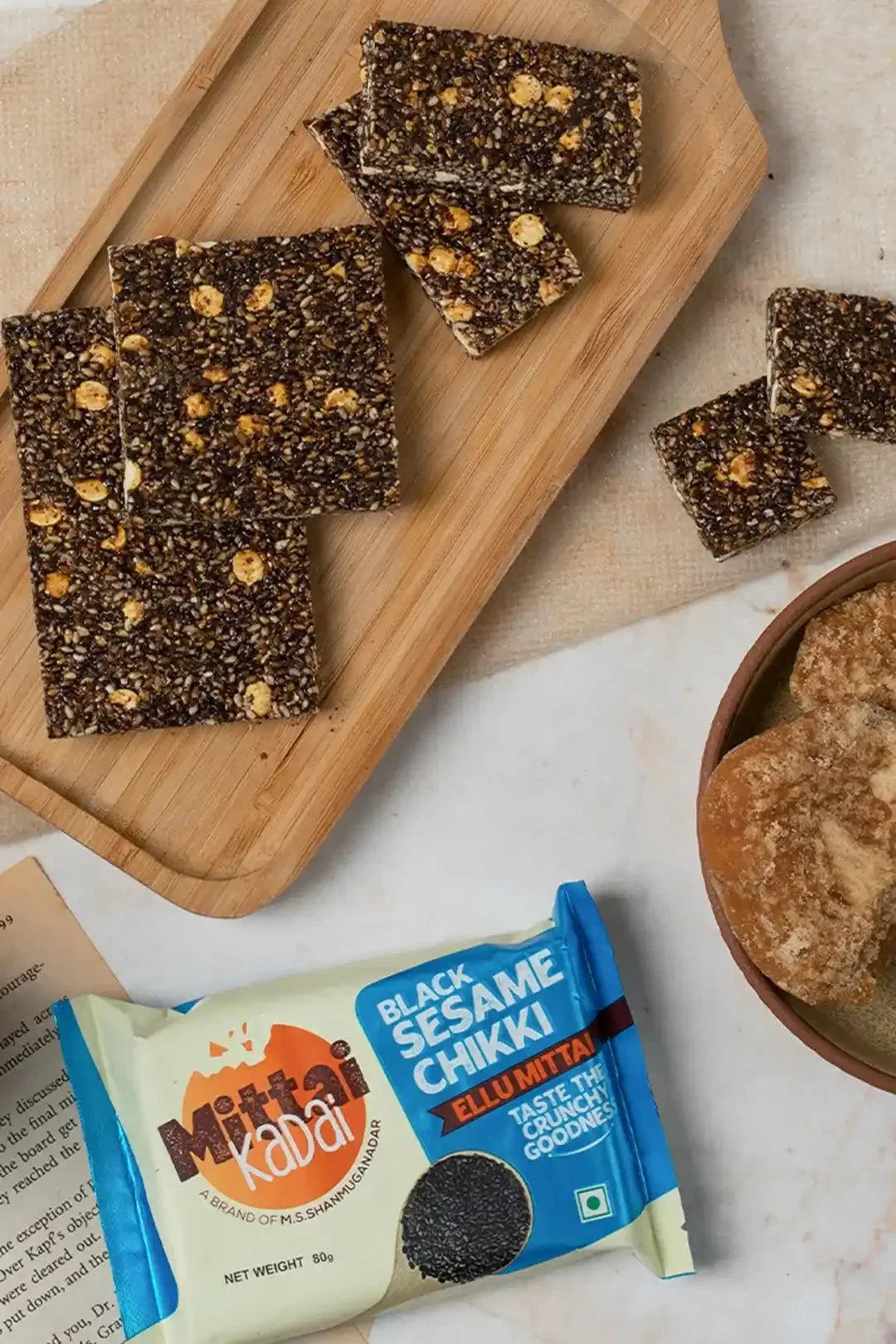 Sattur Mittai Kadai Black Sesame Chikki Bar - Safuron
