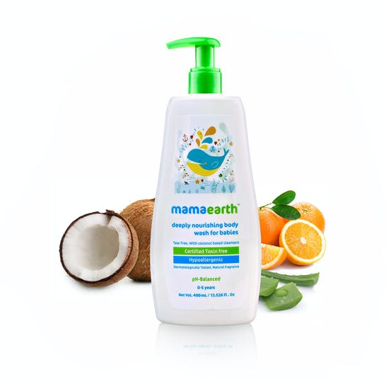 Mamaearth Deeply Nourishing Baby Body Wash For Natural Cleansers & Tear-Free Formula Mamaearth Deeply Nourishing Baby Body Wash For Natural Cleansers & Tear-Free Formula