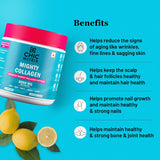 Chicnutrix Mighty Collagen Japanese Collagen Powder For Skin, Hair, Nails & Joints - Lemonade Flavor Chicnutrix