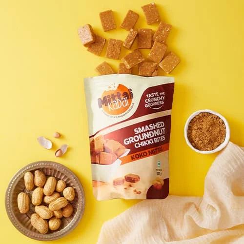 Sattur Mittai Kadai Smashed Peanut Chikki Bites - Safuron
