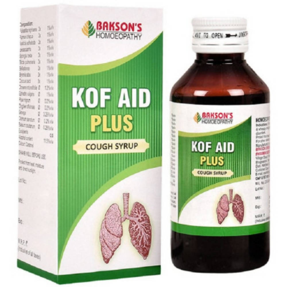 Bakson's Homeopathy Kof Aid Plus Syrup - Safuron Naturals