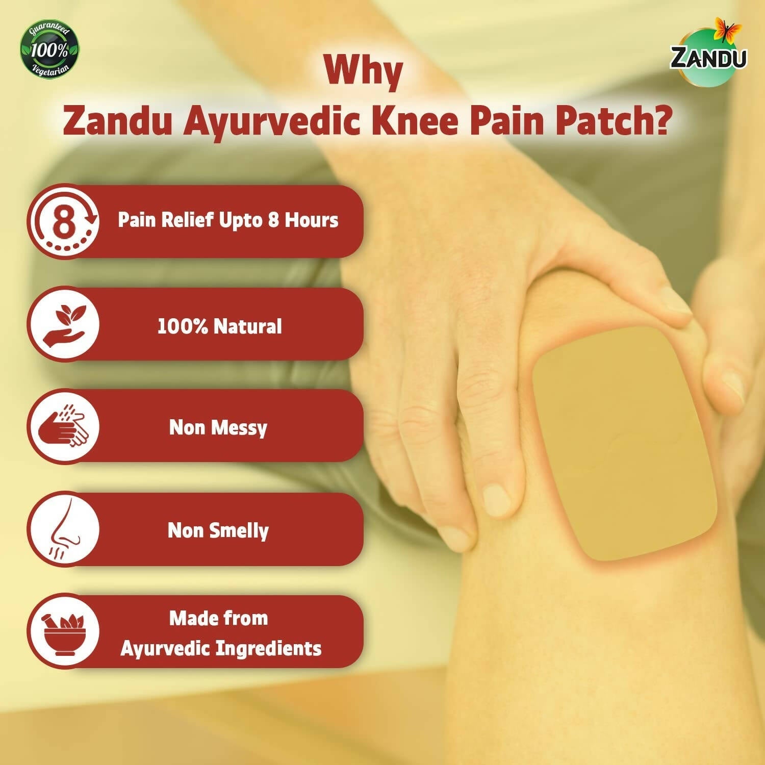 Zandu Ayurvedic Knee Pain Relief Patch Zandu Ayurvedic Knee Pain Relief Patch
