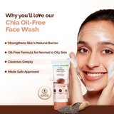 Mamaearth Chia Oil-Free Face Wash with Chia Seed & Ceramides for Normal to Oily Skin
