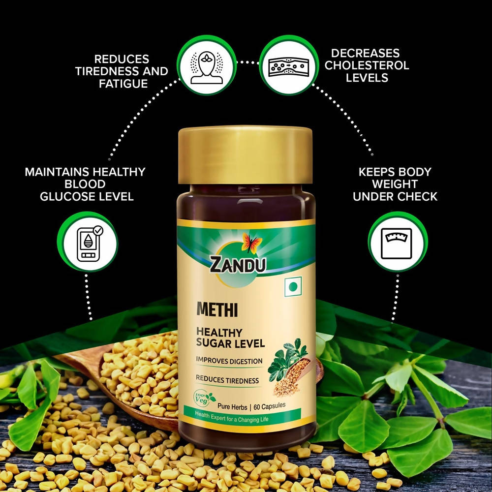 Zandu Methi Healthy Sugar Level Capsules Zandu Methi Healthy Sugar Level Capsules