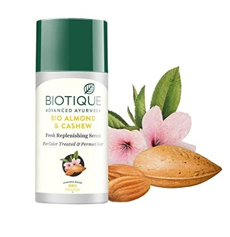 Biotique Advanced Ayurveda Bio Almond and Cashew Fresh Replenishing Hair Serum Biotique Advanced Ayurveda Bio Almond and Cashew Fresh Replenishing Hair Serum