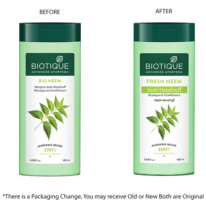Biotique Bio/Fresh Neem Anti Dandruff Shampoo & Conditioner Biotique Bio/Fresh Neem Anti Dandruff Shampoo & Conditioner